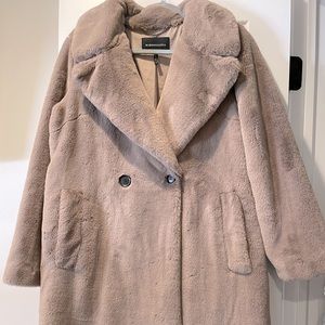 BCBG MaxAzria Faux Fur Oversized Teddy Coat